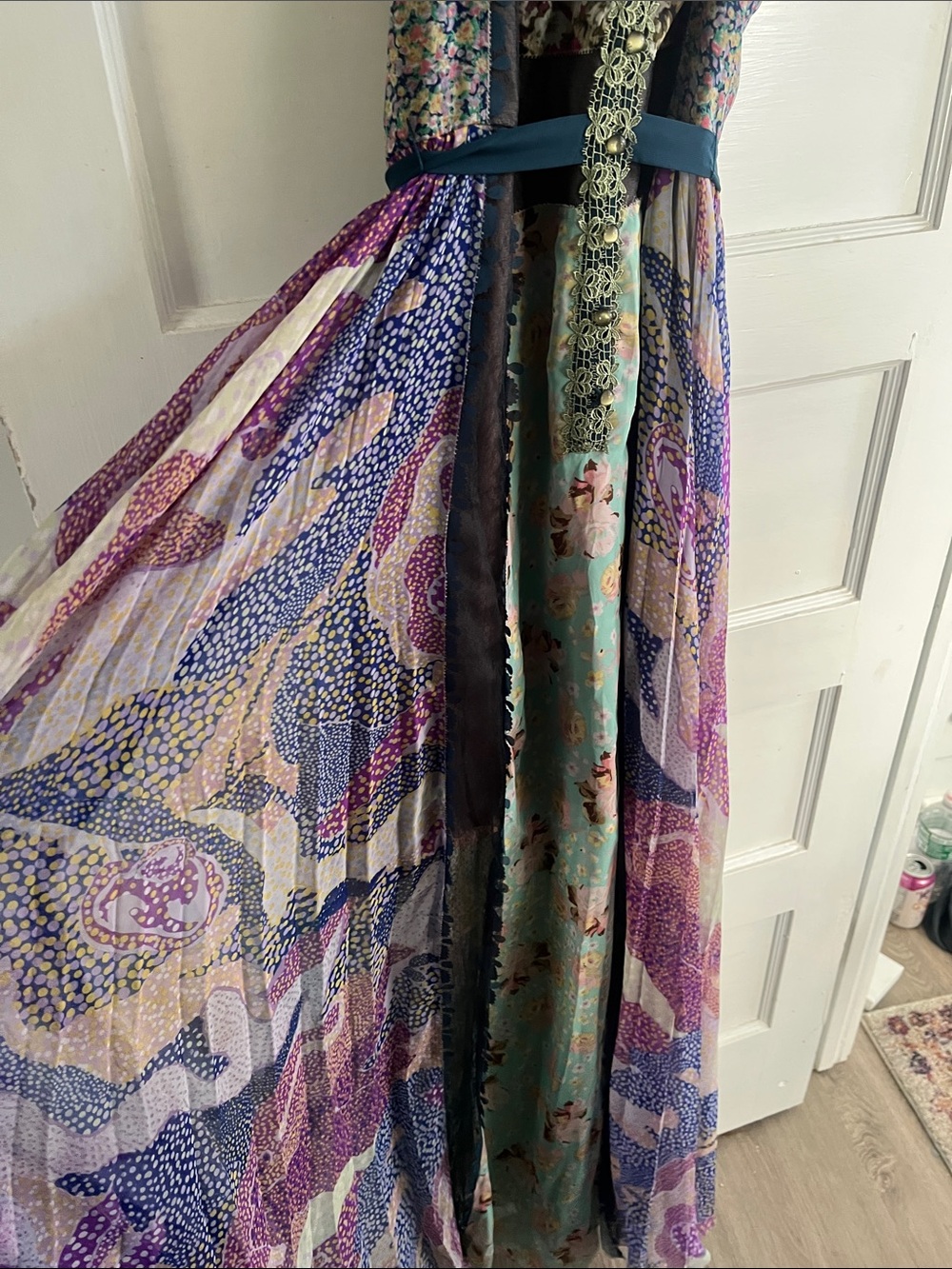 Anthropologie Byron Lars Wilderflora Patchwork Maxi Dress 6 - Picture 8 of 12